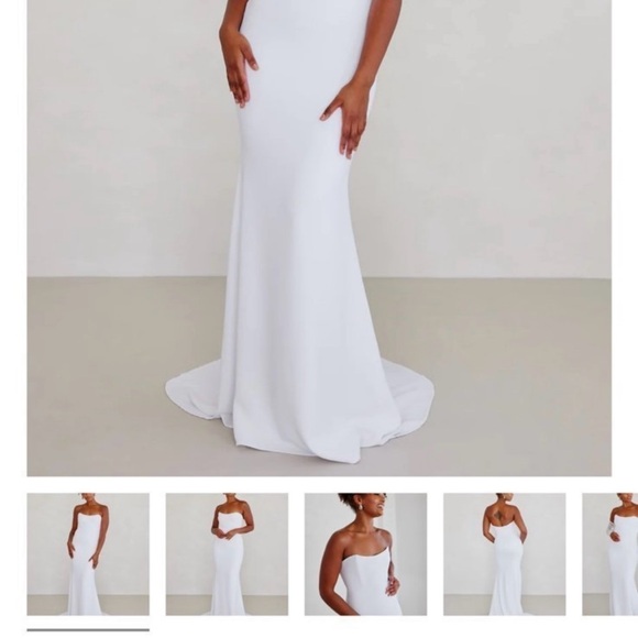 Park & Fifth Strapless White Dress - Picture 1 of 8
